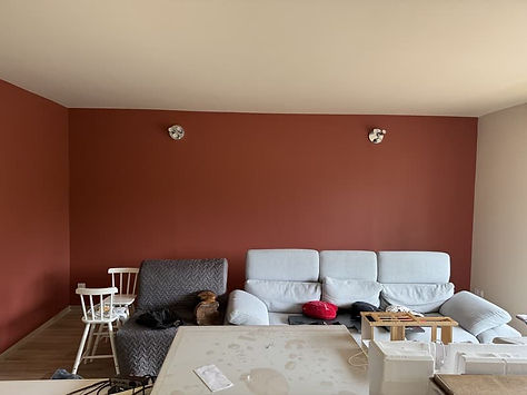 mise en peinture après préparation des supports