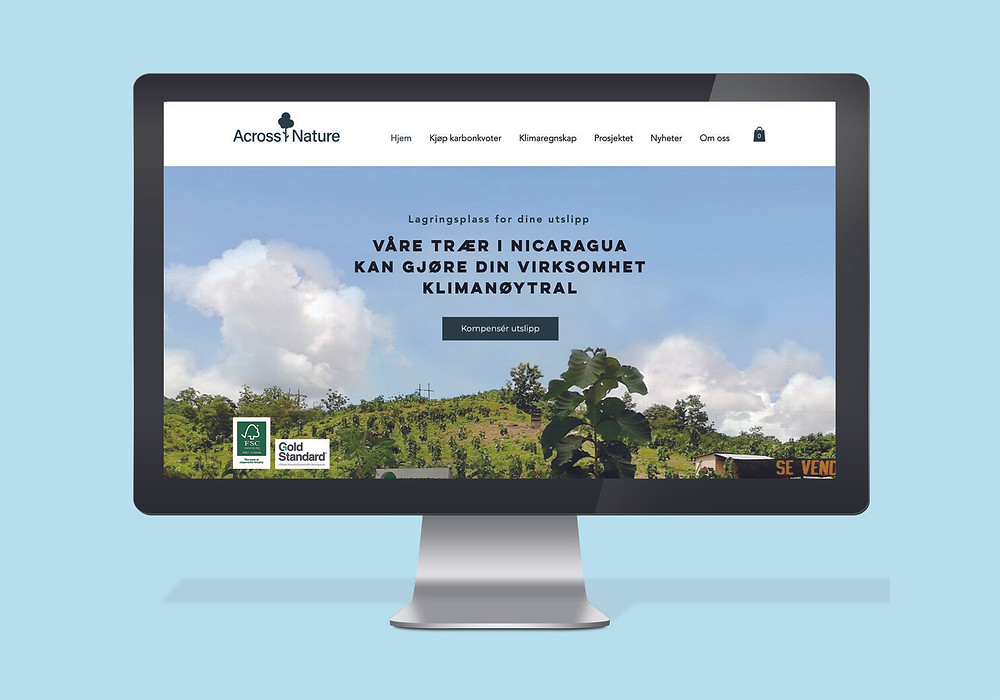 Across Nature website design