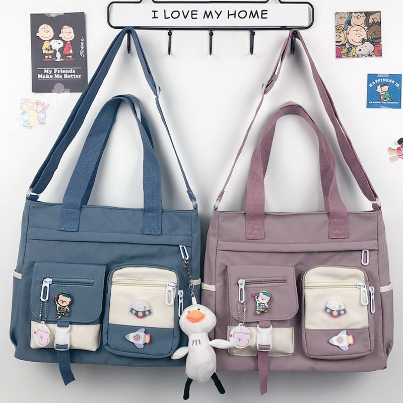 Thumbnail: New Canvas Women Handbags Messenger Bag Youth Ladies Fashion Shoulder Tote Bag 