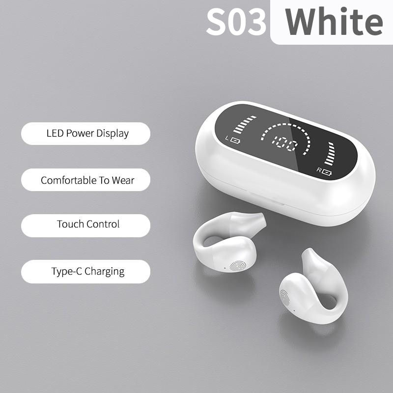 Thumbnail: 2022 NEW Bone Conduction Earphone Bluetooth 5.2 Ear Clip on Ear Earring Wirele