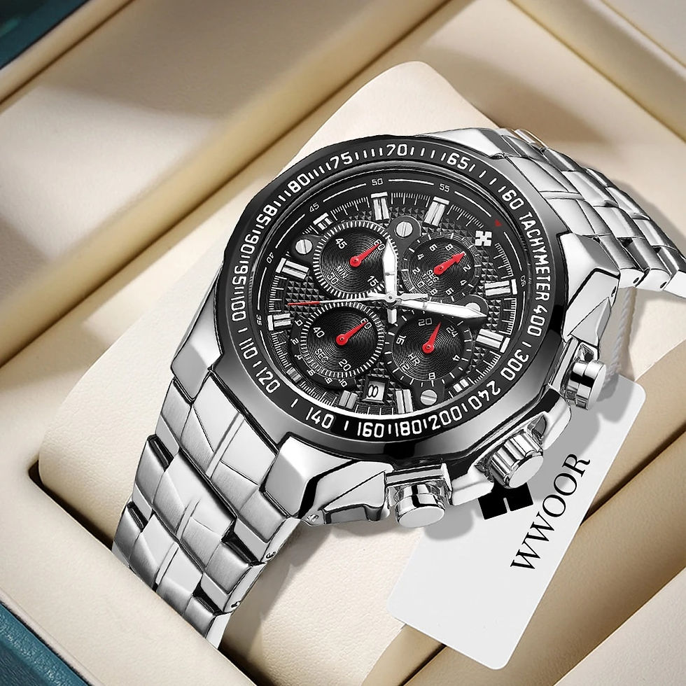 Thumbnail: WWOOR Sport Watches For Men Top Brand Luxury Mens Military Quartz Watch Man 