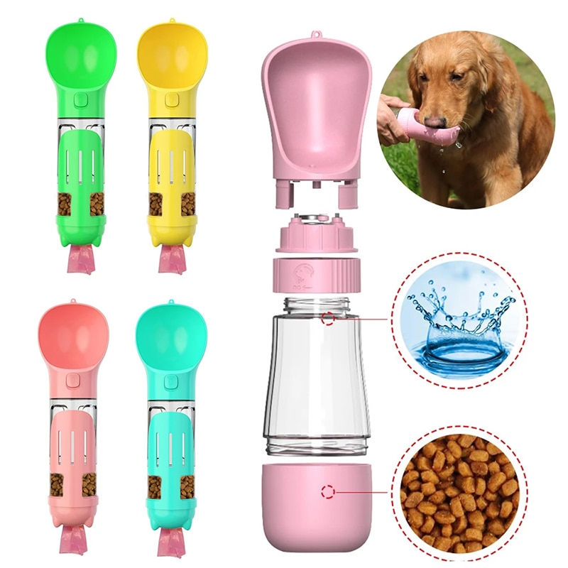 Dog Water Bottle 3 In 1 Dog Accessories Portable Pet Dog Water Bottle Dogs 