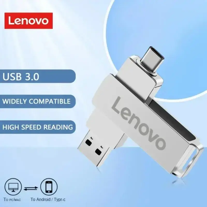 Thumbnail: Lenovo 16TB USB 3.0 Flash Drive U Disk Type-C Interface High Speed Transfer 8TB 