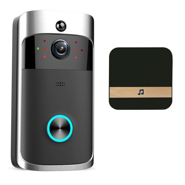 Thumbnail: Smart Ring Video Doorbell Camera WIFI Wireless Door Bell Camera With Monitor