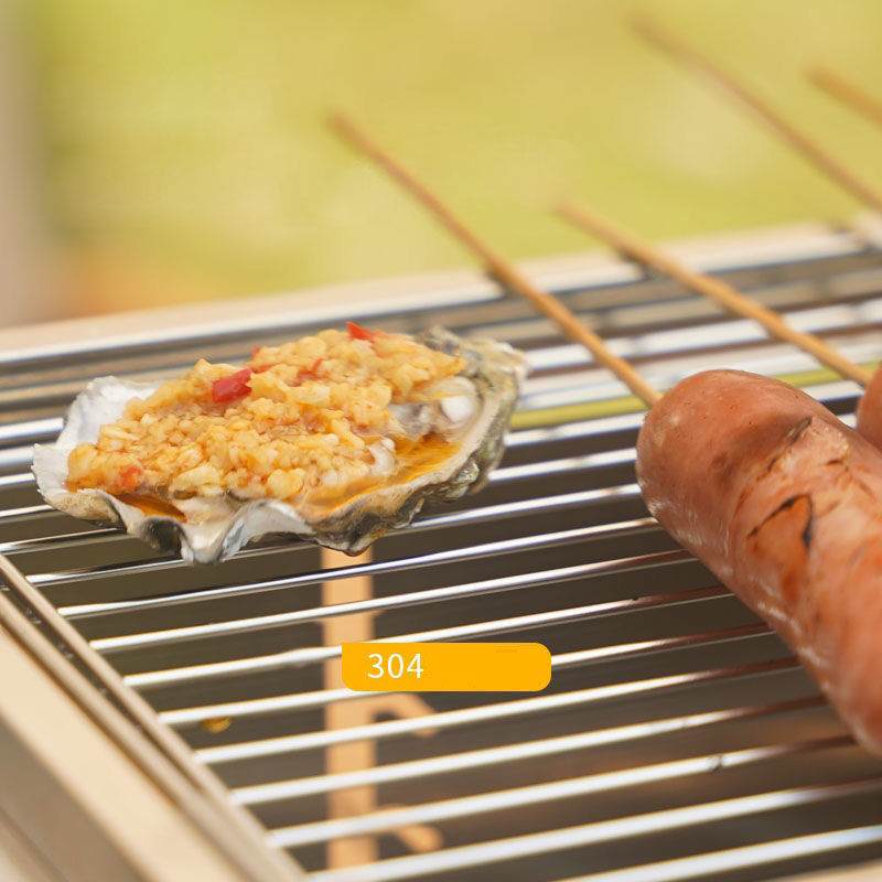Thumbnail: Portable BBQ Grill with Stainless Steel Bracket, Outdoor Camping