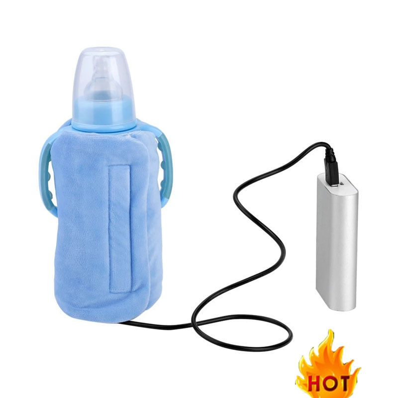 New USB Baby Bottle Warmer Portable Travel Milk Warmer Infant Feeding Bottle 