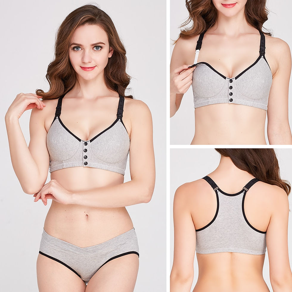 Thumbnail: SLAIXIU Nursing Bra Maternity Pregnancy Breast Feeding Bras For Women 