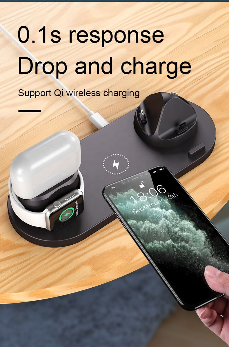 Thumbnail: New Design  Mobile Phone Holder Stand 6 in 1 With Rotatable Charger