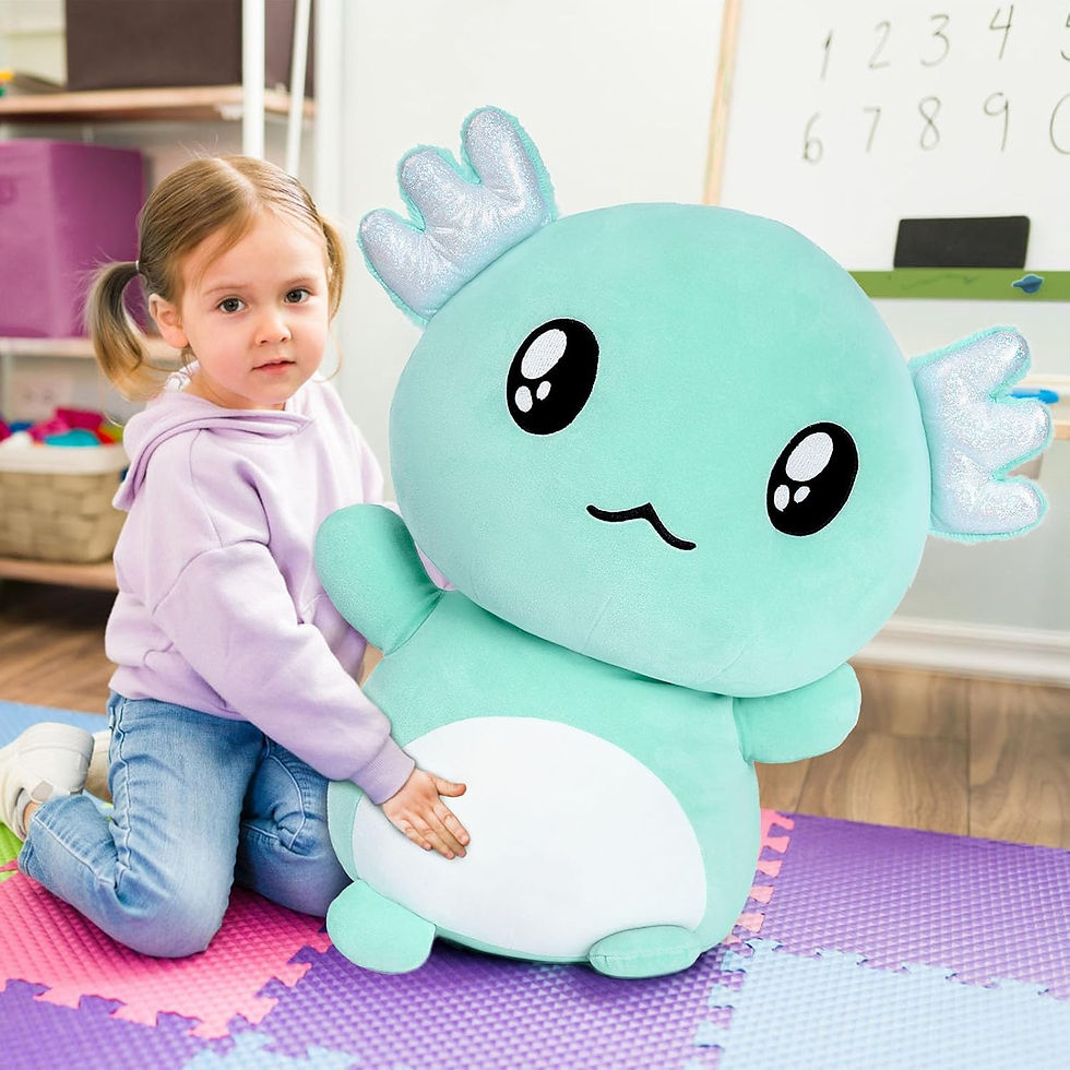 Thumbnail: Tezituor  Axolotl Plush, Cute 20" Mint Green Axolotl Stuffed Animals Plush Throw