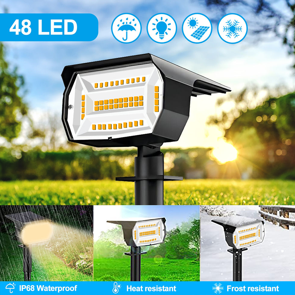 Thumbnail: Solar Landscape SpotLights Outdoor 46/48 LEDs Solar Powered Wall Lights 3 Modes 