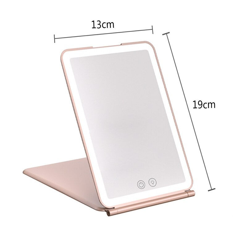 Thumbnail: Led 10x Magnifying With Light Mirror Portable Foldable Travel Desk Vanity Table 