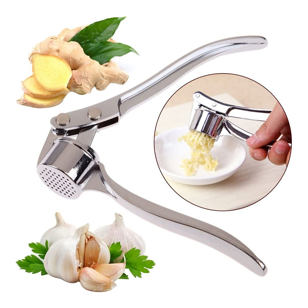 Garlic Press Crusher Mincer Kitchen Stainless Steel Garlic Smasher Squeezer