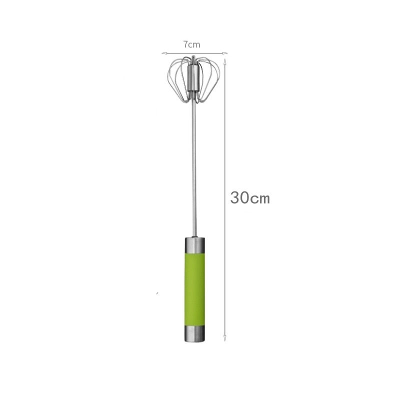 Thumbnail: Hand Pressure Semi-automatic Egg Beater Stainless Steel Kitchen Accessories 