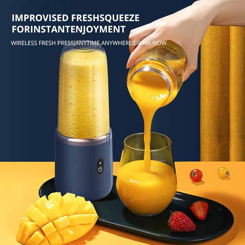 Thumbnail: Portable Small Electric Juicer Stainless Steel Blade Juicer Cup Juicer Fruit 