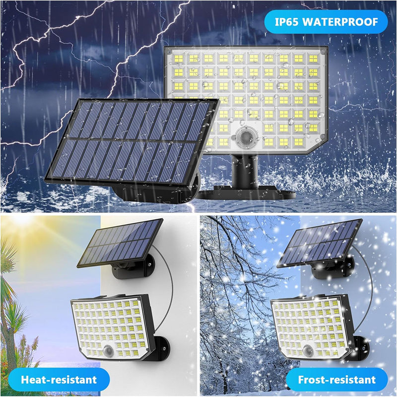 Thumbnail: Solar Outdoor Lights, 256 LED Solar Powered Motion Sensor Security Lights IP65