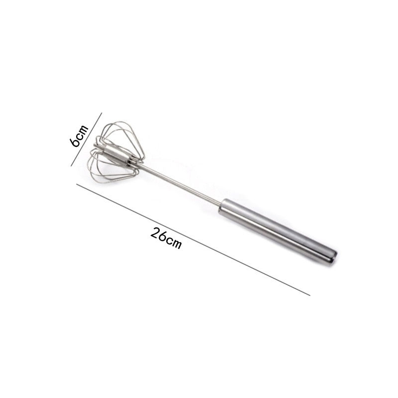 Thumbnail: Hand Pressure Semi-automatic Egg Beater Stainless Steel Kitchen Accessories 