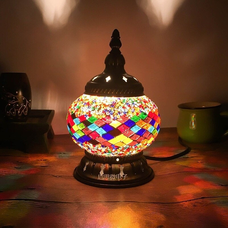 Thumbnail: Newest Turkish mosaic table Lamp vintage art deco Handcrafted lamparas de mesa 