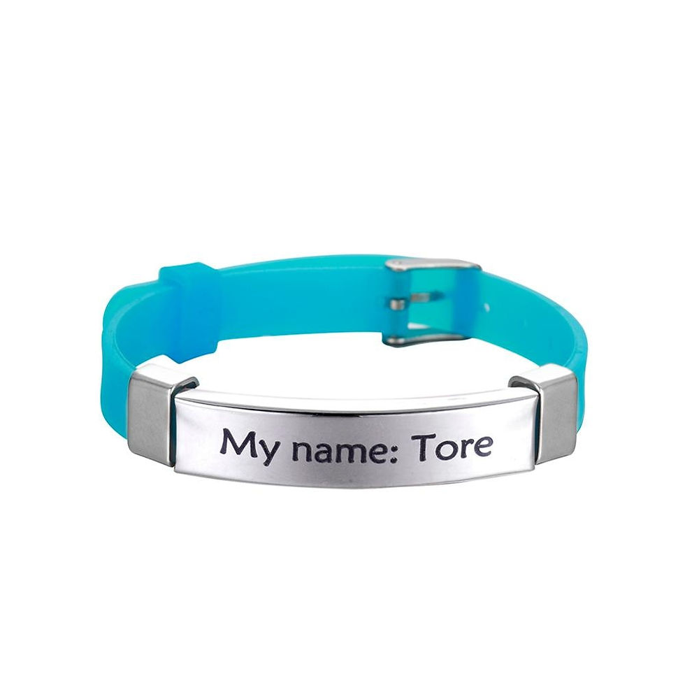 Thumbnail: Fishhook Baby Safe Personalized Airtag ID Bracelet SOS Custom Name Secure Soft 