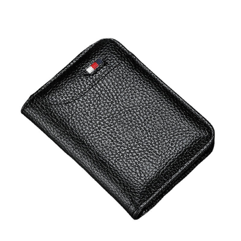 Thumbnail: Men's Card Holder Thin Mini Wallet Card Storage Bag Unisex Exquisite Pu Coin