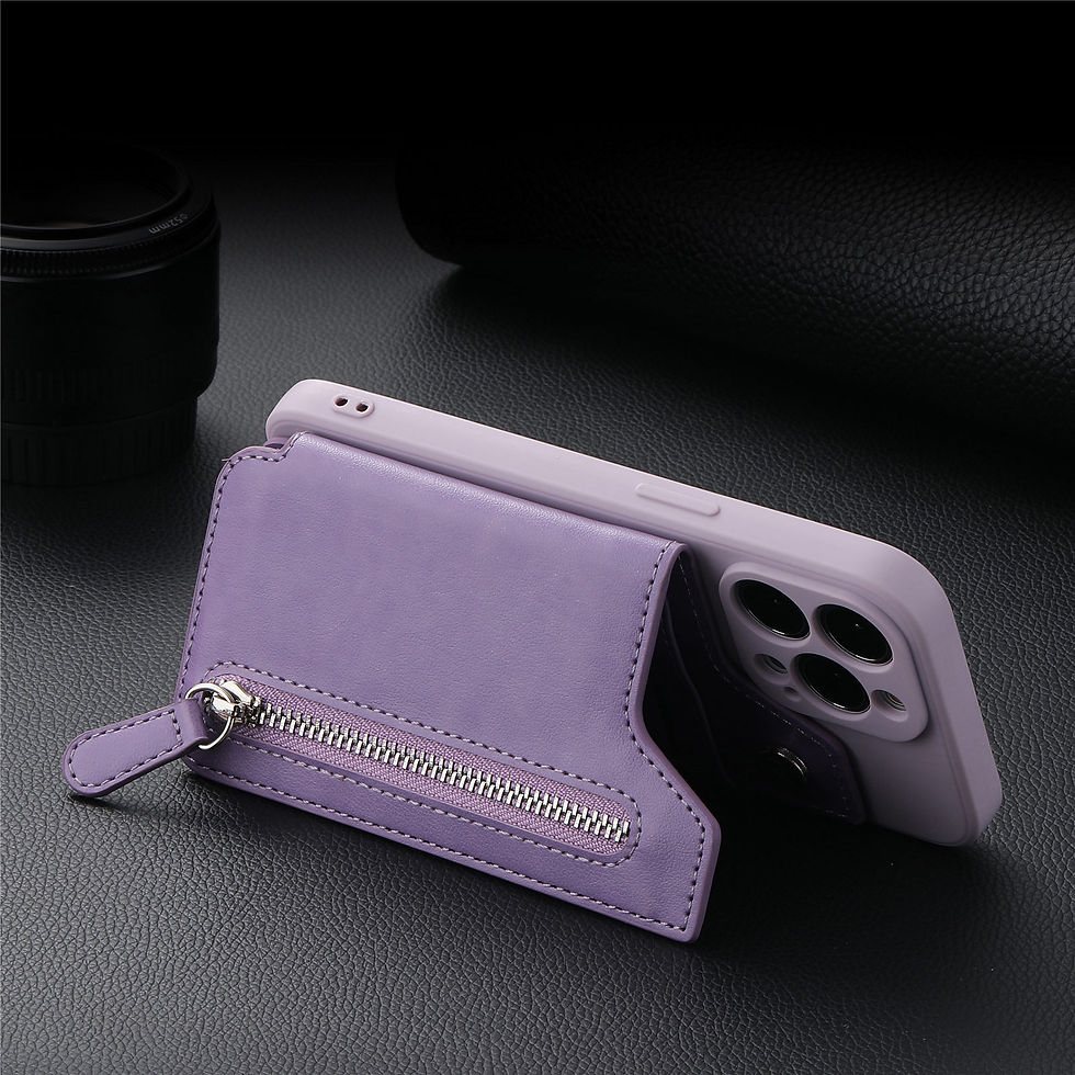 Thumbnail: Zip Card Case Holder Cover For iPhone 15 14 13 12 11 PRO PLUS MAX 13 