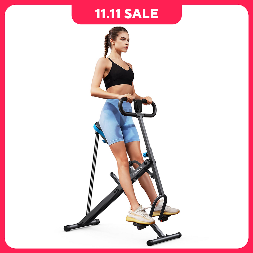 Thumbnail: MERACH Squat Machine 2in1 Squat Rowing Machine Easy Setup Foldable Exercise