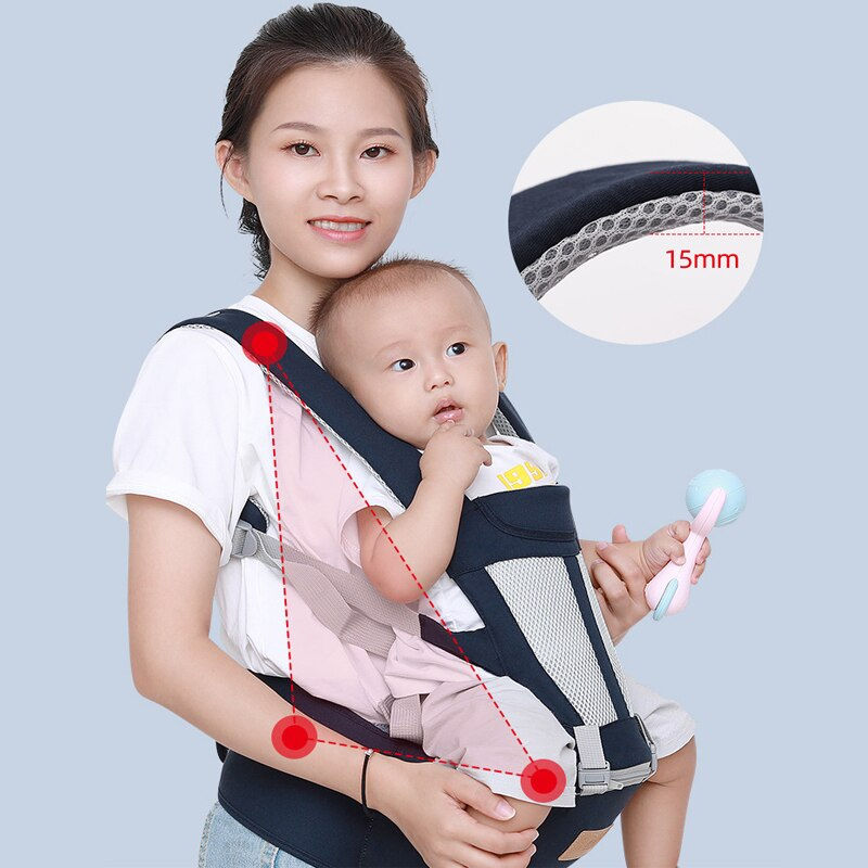 Thumbnail: Baby Carrier with Hip Seat Ergonomic Newborn Infant Kids Multi-purpose Straps 