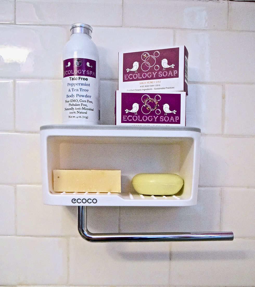 Thumbnail: Ecoco Wall Mounted Towel and Soap Shelf