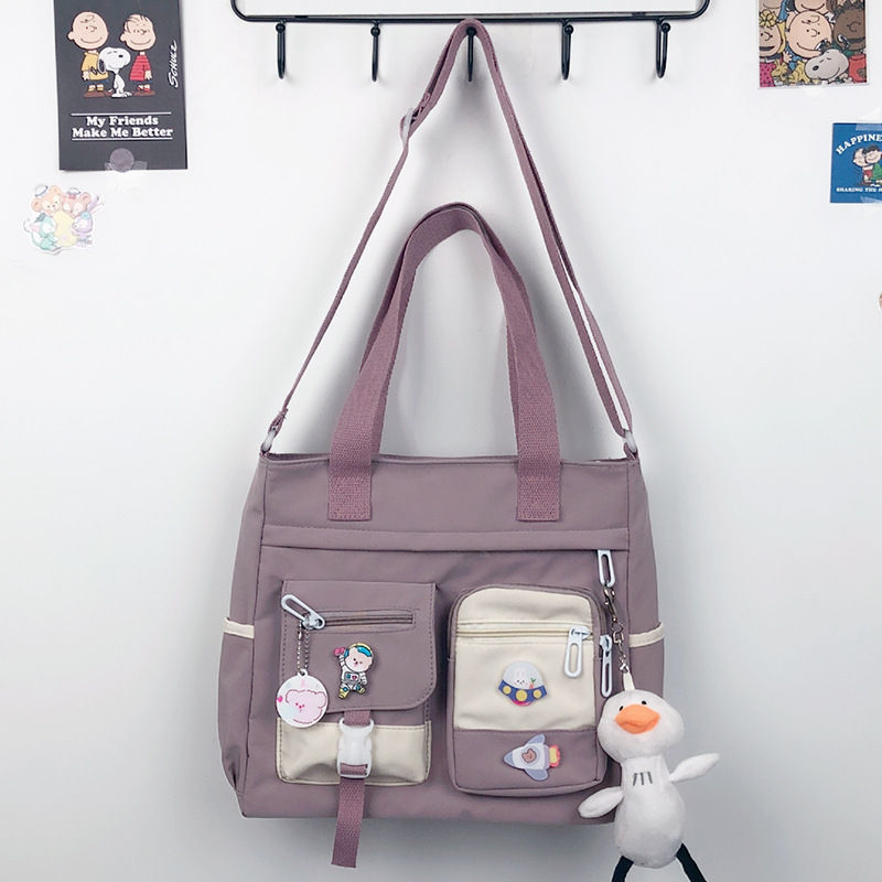 Thumbnail: New Canvas Women Handbags Messenger Bag Youth Ladies Fashion Shoulder Tote Bag 