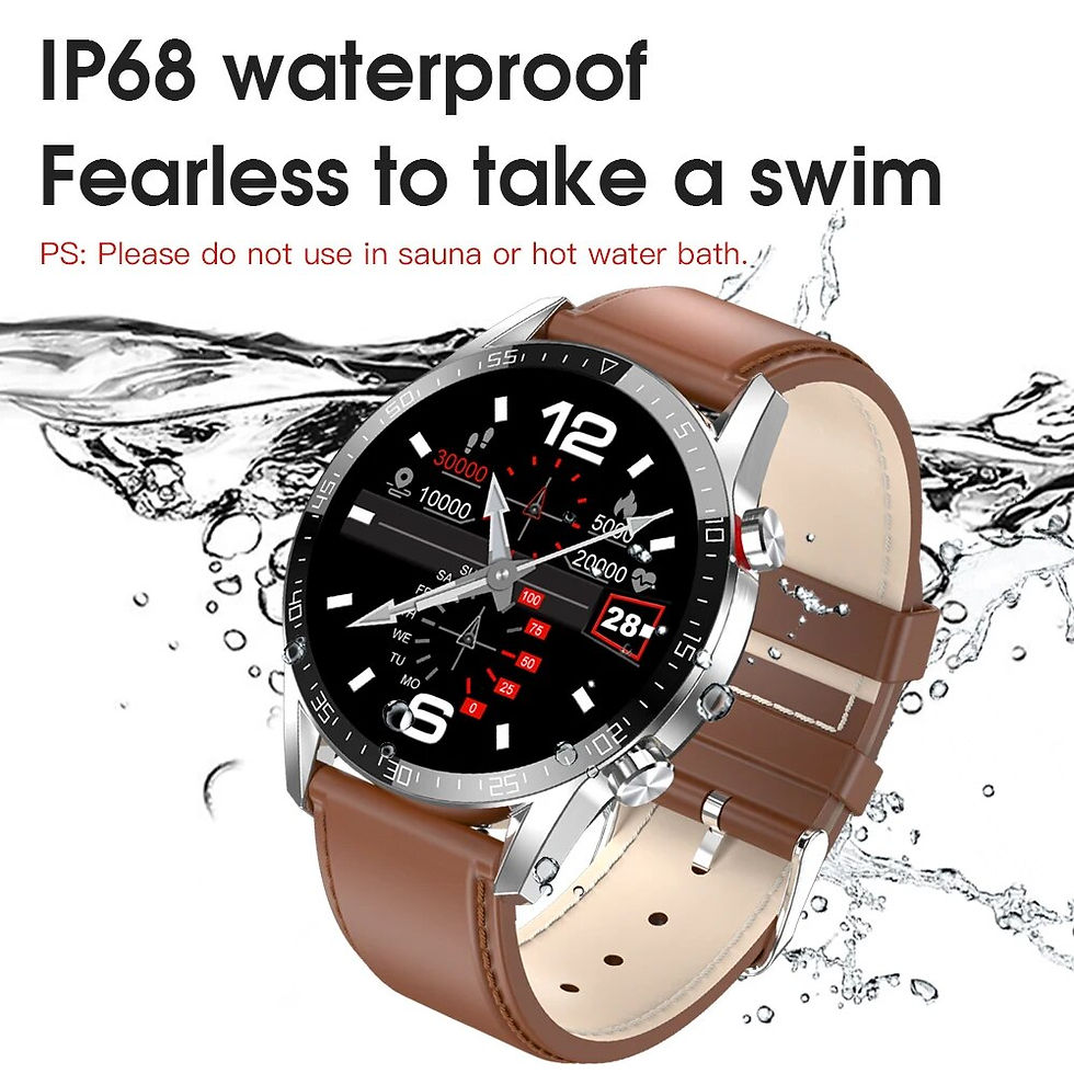 Thumbnail: New L13 Smart Watch Men IP68 Waterproof ECG PPG Bluetooth Call Blood Pressure 