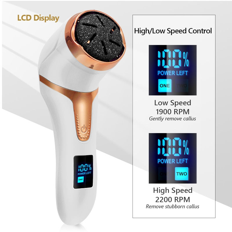 Thumbnail: Electric Pedicure Tools Foot Care File Leg Heels Remove Hard Cracked