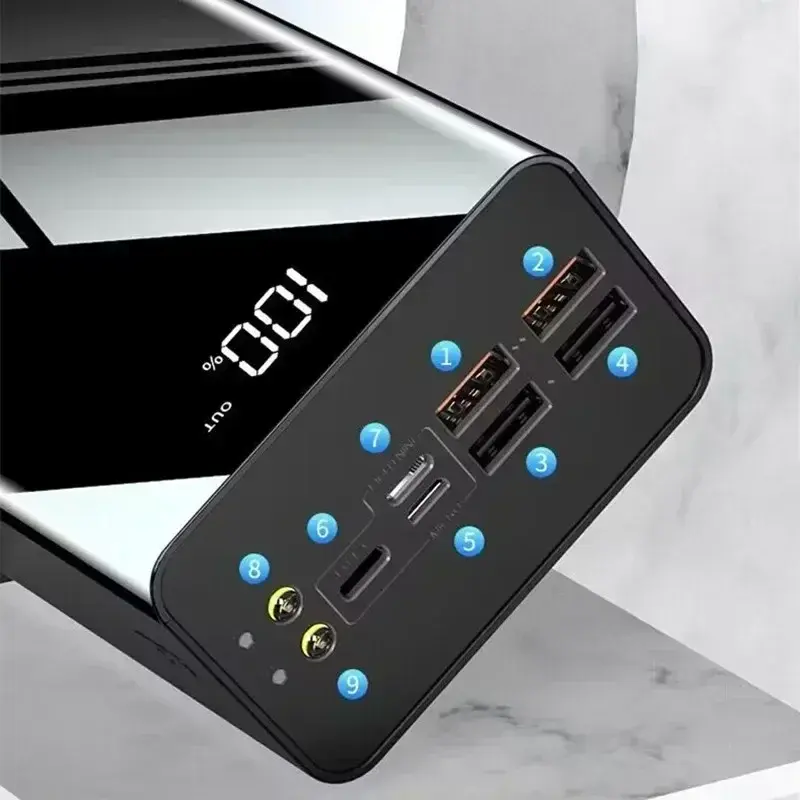 Thumbnail: Power Bank 200000mAh Portable Fast Charging PowerBank 100000 mAh 4 USB 