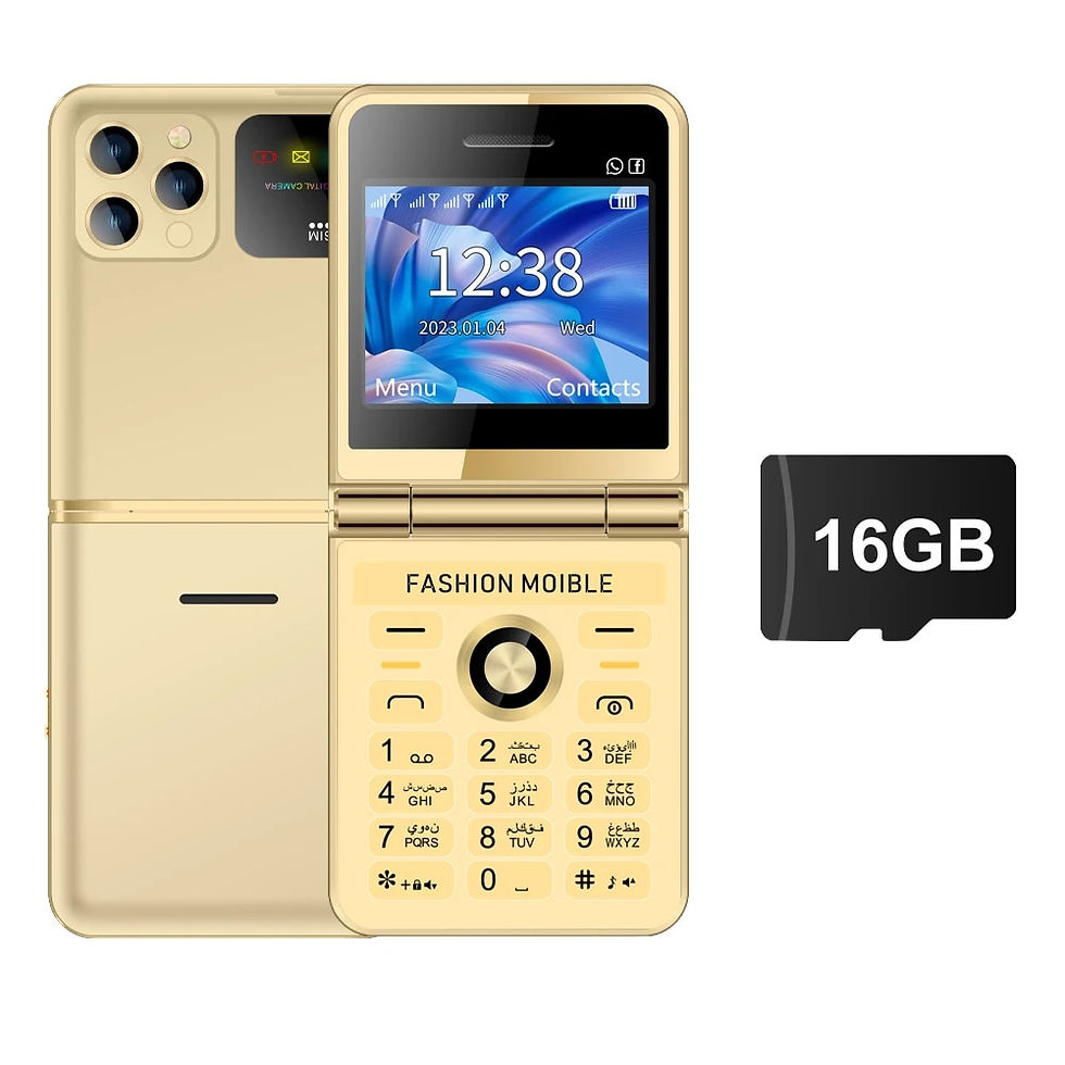 Thumbnail: SERVO P20 4 SIM Card Flip Mobile Phone GSM Speed Dial Bluetooth 2.4'' Screen 