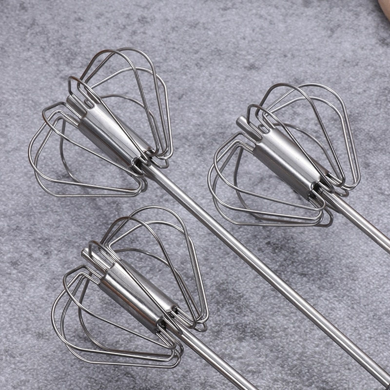Thumbnail: Hand Pressure Semi-automatic Egg Beater Stainless Steel Kitchen Accessories 