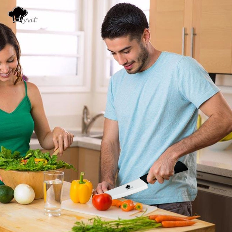 Thumbnail: Ceramic Knives Kitchen Knives 3 4 5 6 Inch Chef Knife Cook Set+peeler White