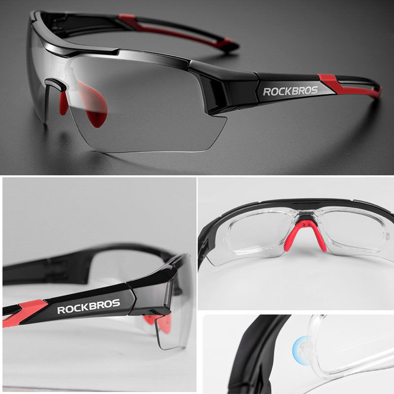 Thumbnail: ROCKBROS Photochromic Cycling Glasses Bicycle Outdoor Sports Sunglasses 