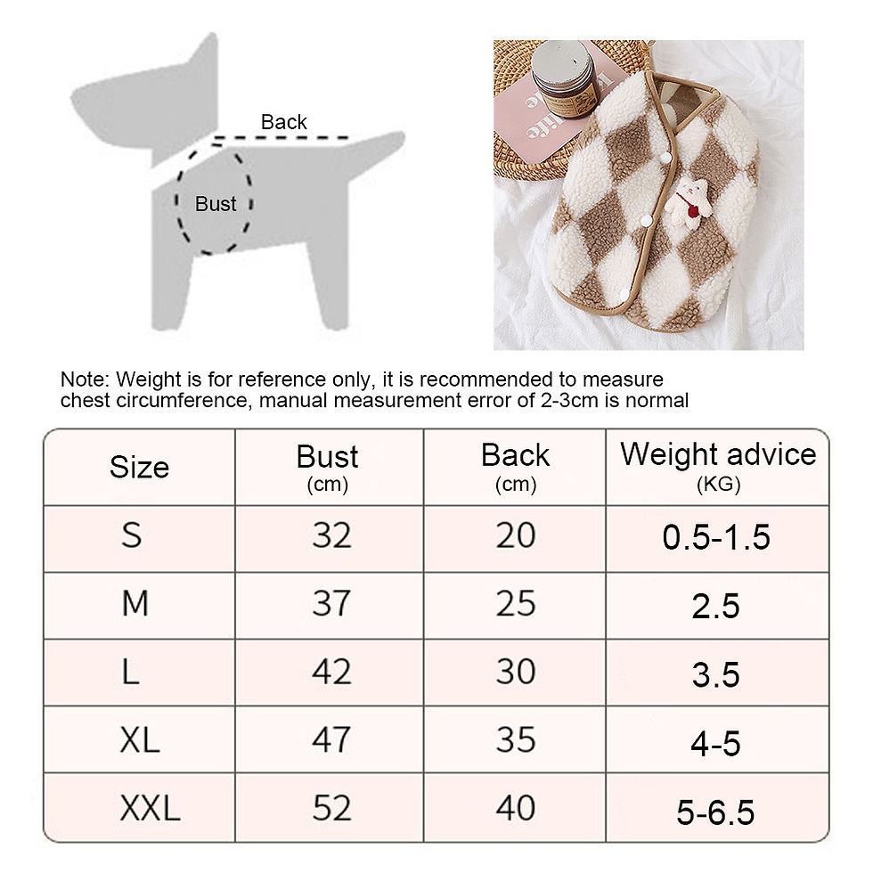 Thumbnail: Dog Jacket Winter Warm Fleece Puppy Clothes Dog Coat Plaid Dog Vest Winter 