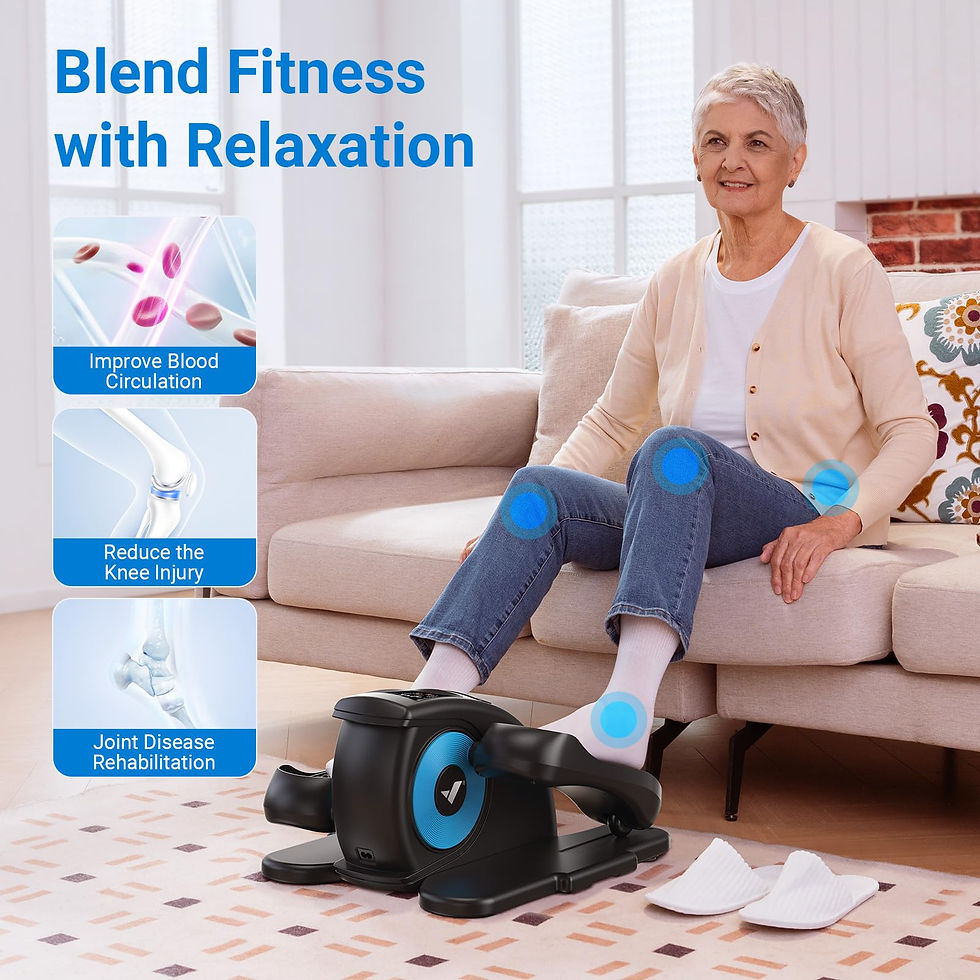 Thumbnail: MERACH Under Desk Elliptical Machine Leg Exerciser for Seniors Adults Portable