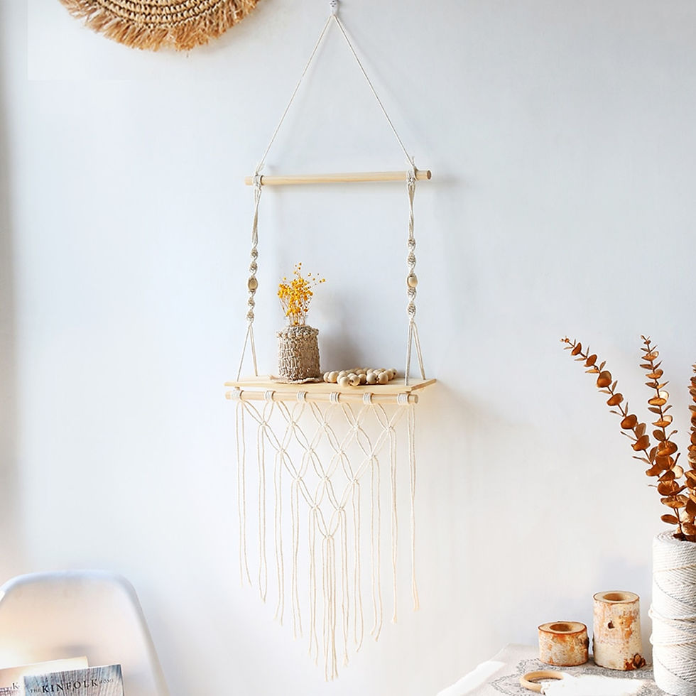 Thumbnail: Hanging Shelves for Wall Room Home Decor  Macrame Shelf Wall Hanging Floating