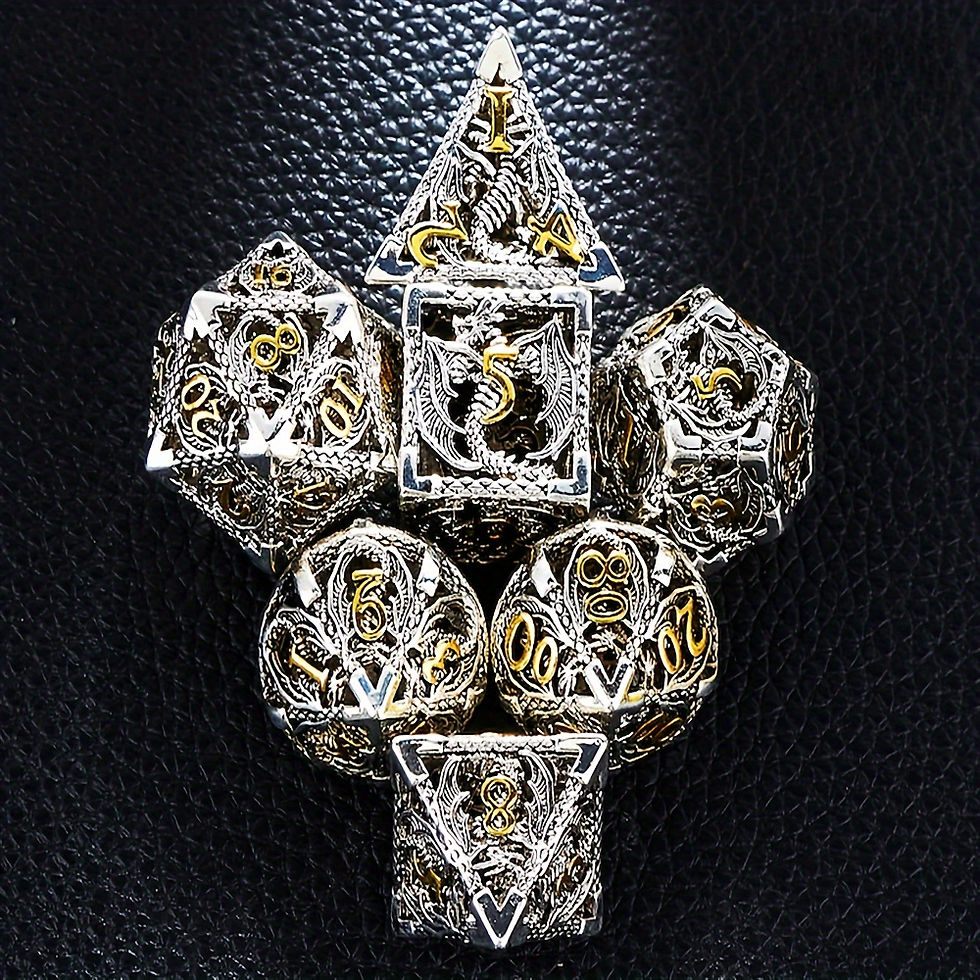 Metal Dice Set D&D 7-piece Metal Multi sided Dice Set Metal DND Dice Set