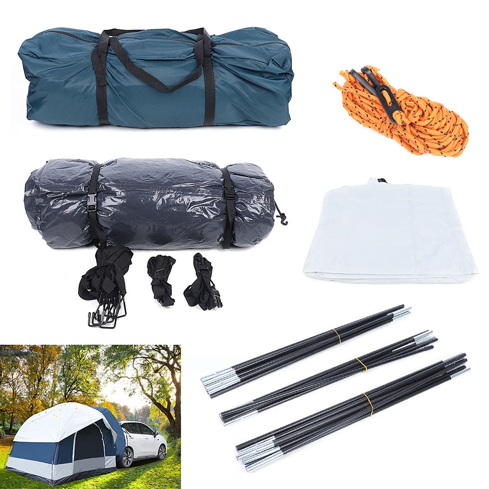 Thumbnail: 4 Person Universal SUV Car Tent Travel Camping Tailgate Shelter Awning Rooftop 