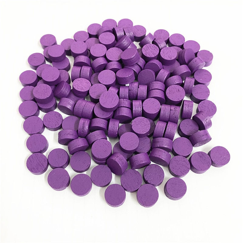 Thumbnail: 100Pcs Diameter 10*5MM Pawn Wooden Game Pieces Colorful Pawn/Chess for Board Gam