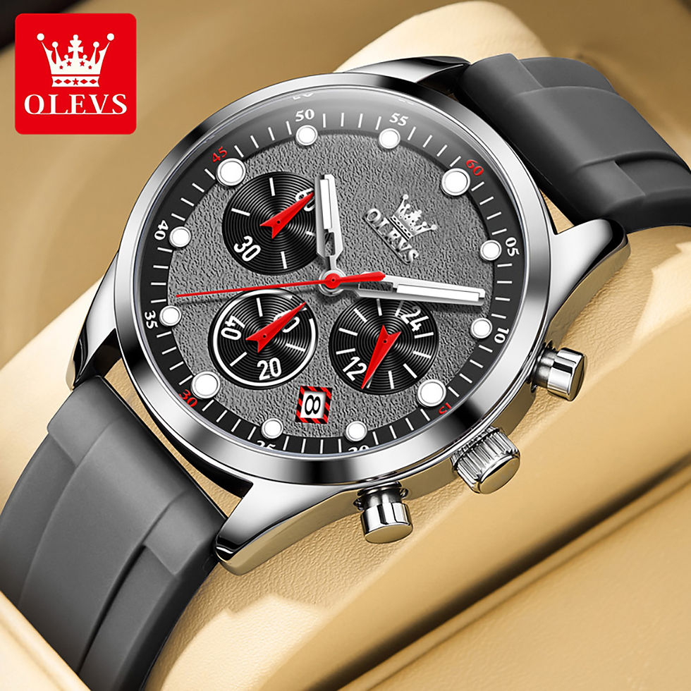 Thumbnail: OLEVS Top Brand Original Fashion Men's Watches Multifunctional Silicone Adhesive