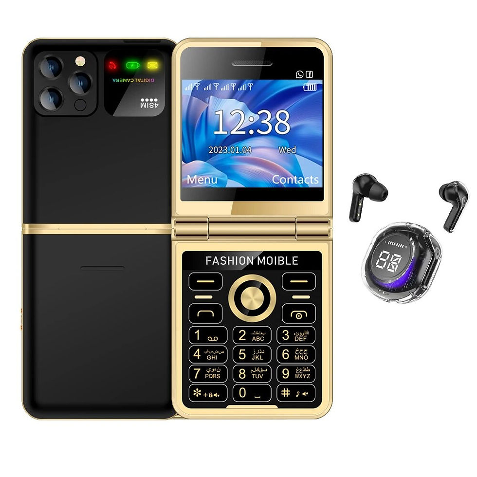 Thumbnail: SERVO P20 4 SIM Card Flip Mobile Phone GSM Speed Dial Bluetooth 2.4'' Screen 
