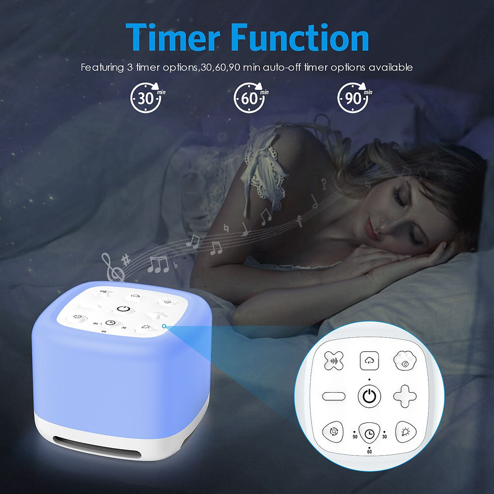 Thumbnail: White Noise Machine Sleep Aid Baby Night Light and Wireless Speaker 3 in 1 