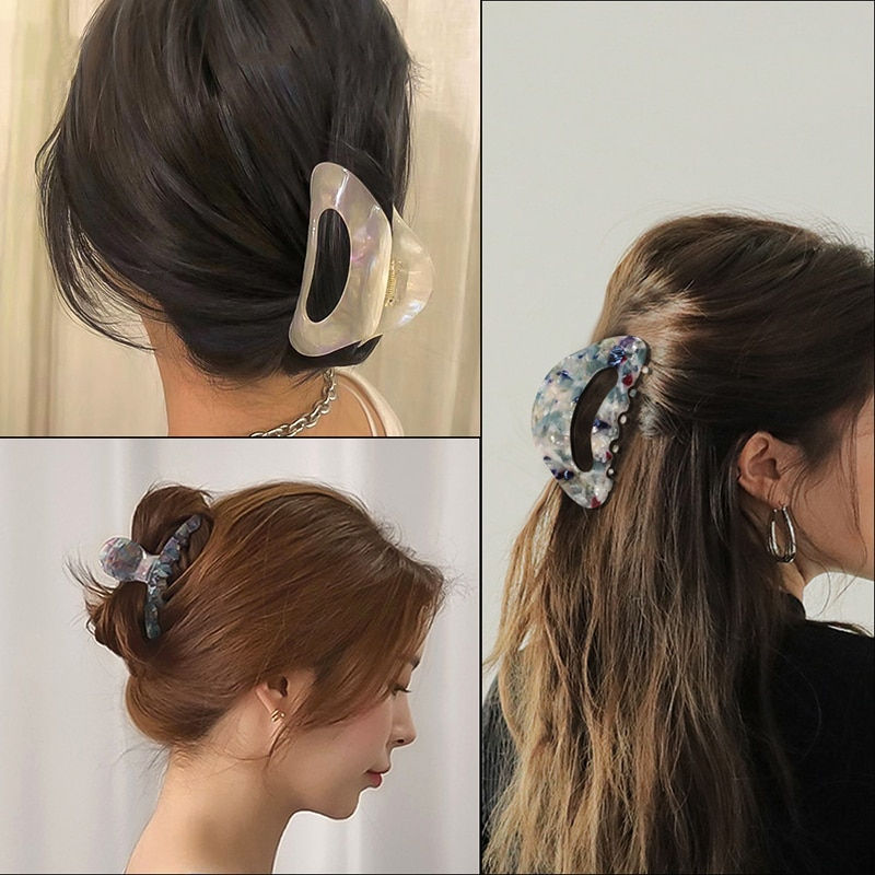 Thumbnail: Vintage Hair Clips for Women Simple Claw Clip High Quality Large Geometric 
