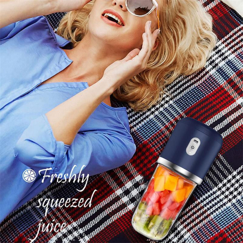 Thumbnail: Portable Small Electric Juicer Stainless Steel Blade Juicer Cup Juicer Fruit 