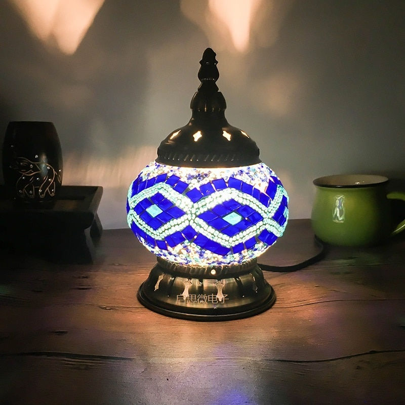 Thumbnail: Newest Turkish mosaic table Lamp vintage art deco Handcrafted lamparas de mesa 