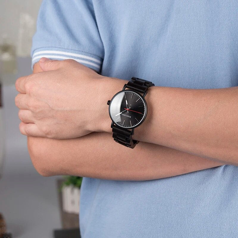 Thumbnail: BOBO BIRD Wooden Men Watches Luxury Brand relogio masculino Quartz
