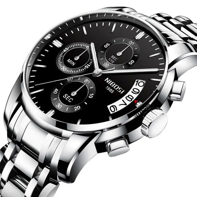 Thumbnail: NIBOSI Mens Watches Luxury Brand Military Sport Gold Watch Men Business 