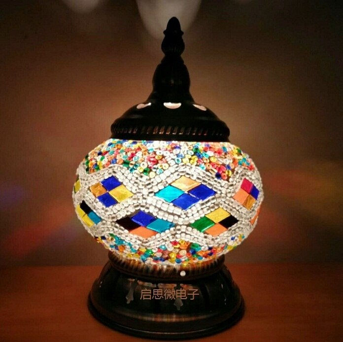 Thumbnail: Newest Turkish mosaic table Lamp vintage art deco Handcrafted lamparas de mesa 